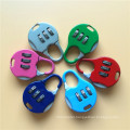 Zinc Alloy Colorful Combination School Bag Padlock